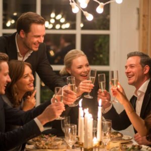 Uuden vuoden juhla- ja illallislippu